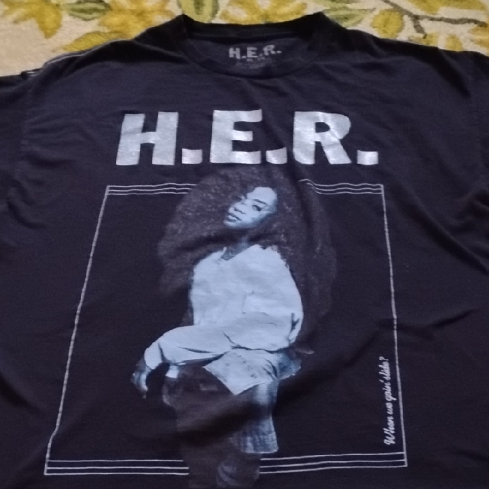 adidas Black and White H.E.R. Tee